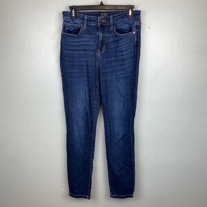 Judy Blue Jeans Womens 7/28 Dark Wash Stretch Denim Mid‎ Rise Slim JB82325DK
